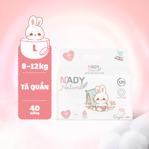 Bỉm quần Nady Natural - Size L 8-12kg